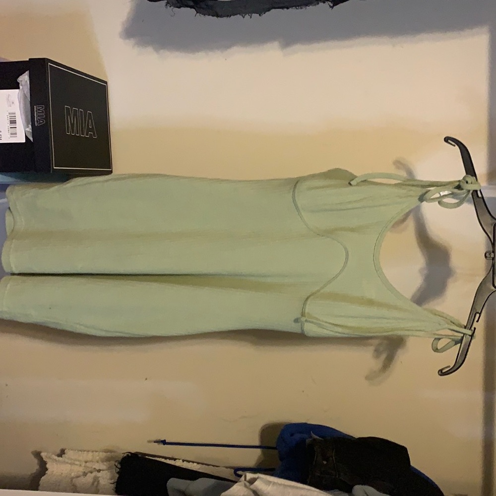 Bodycon Sage Green Ribbed Dress